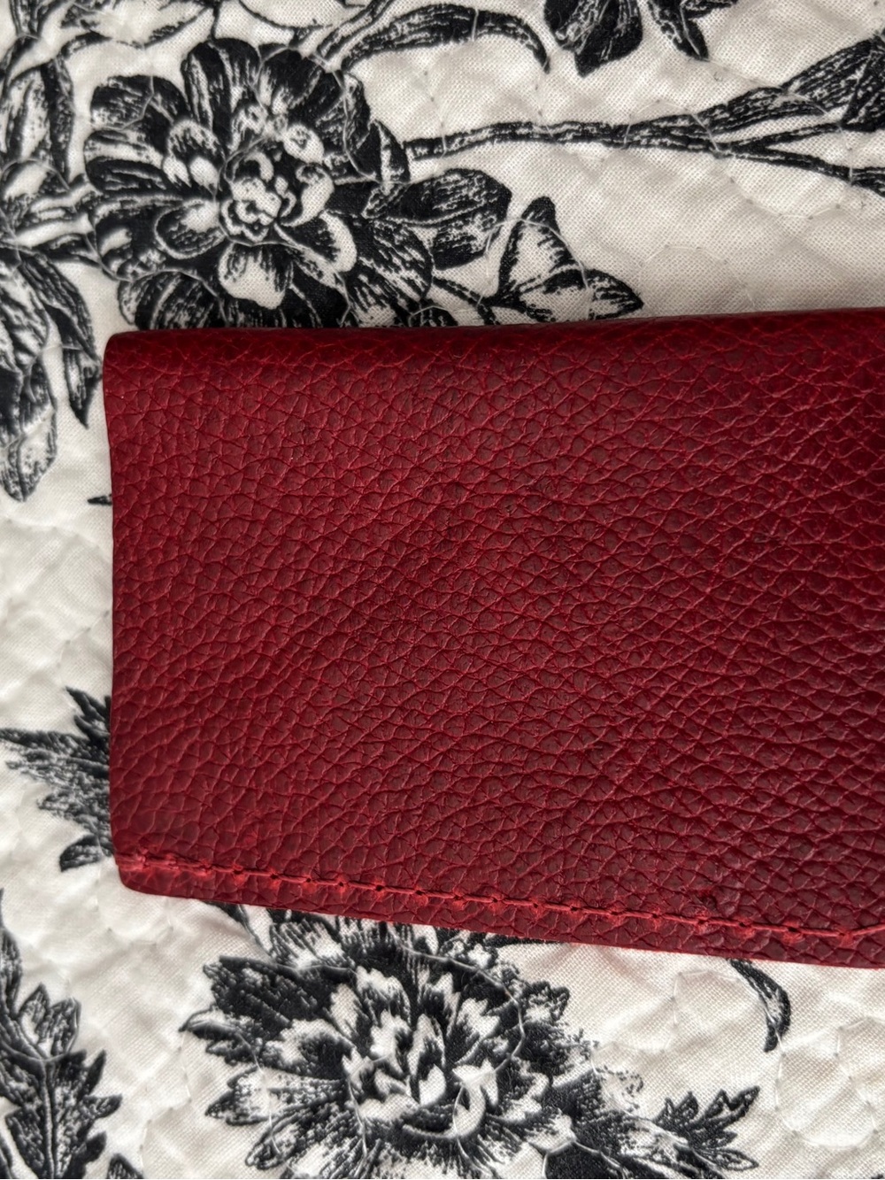Portland Leather Goods Chili Red Card Minimalist Card Holder - Picture 2 of 2